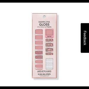 DASHING DIVA GLOSS NAIL STRIPS. COLOR: “ROSE SPARKLE”. NWT.